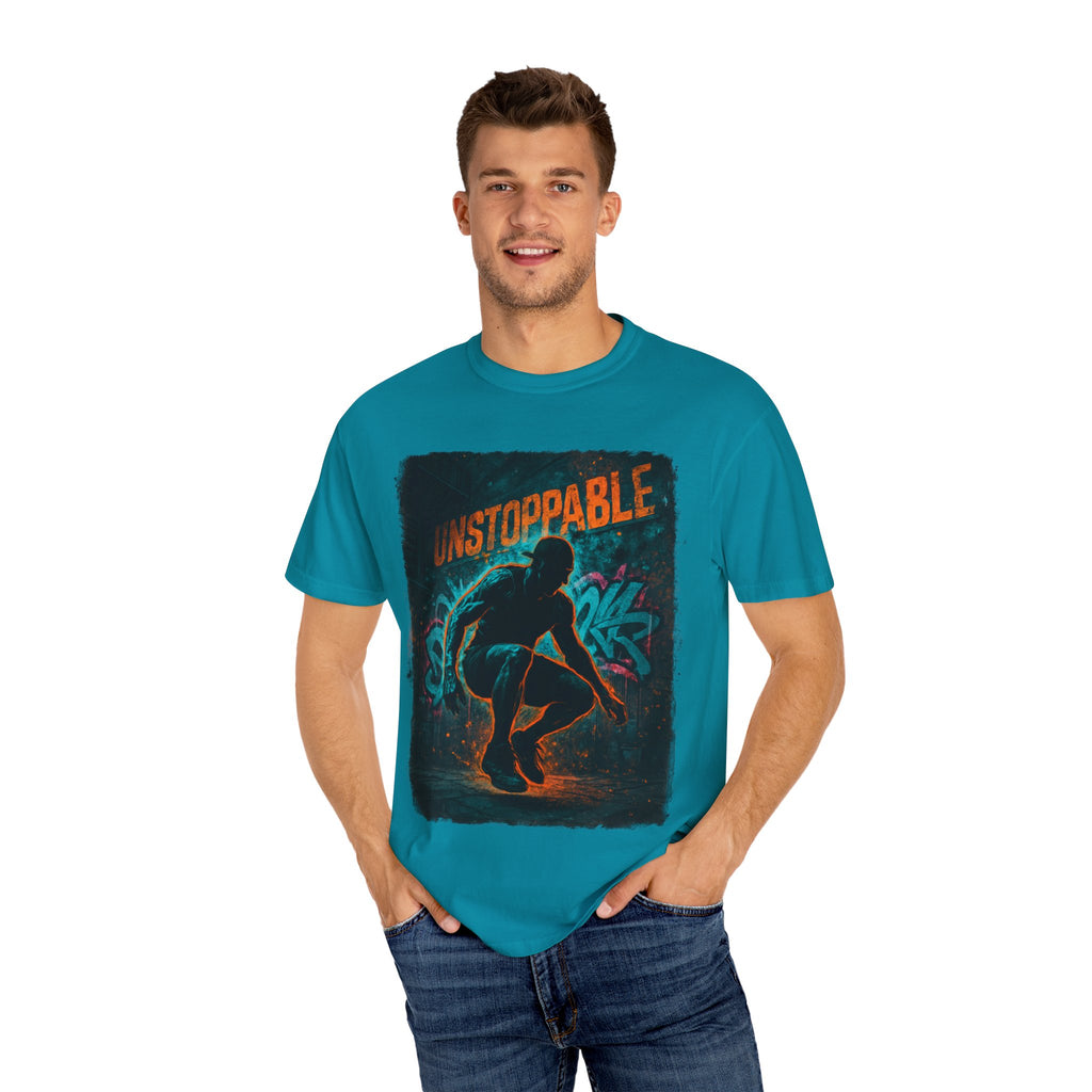 Unstoppable Neon Runner T-Shirt (Unisex Gym Streetwear)