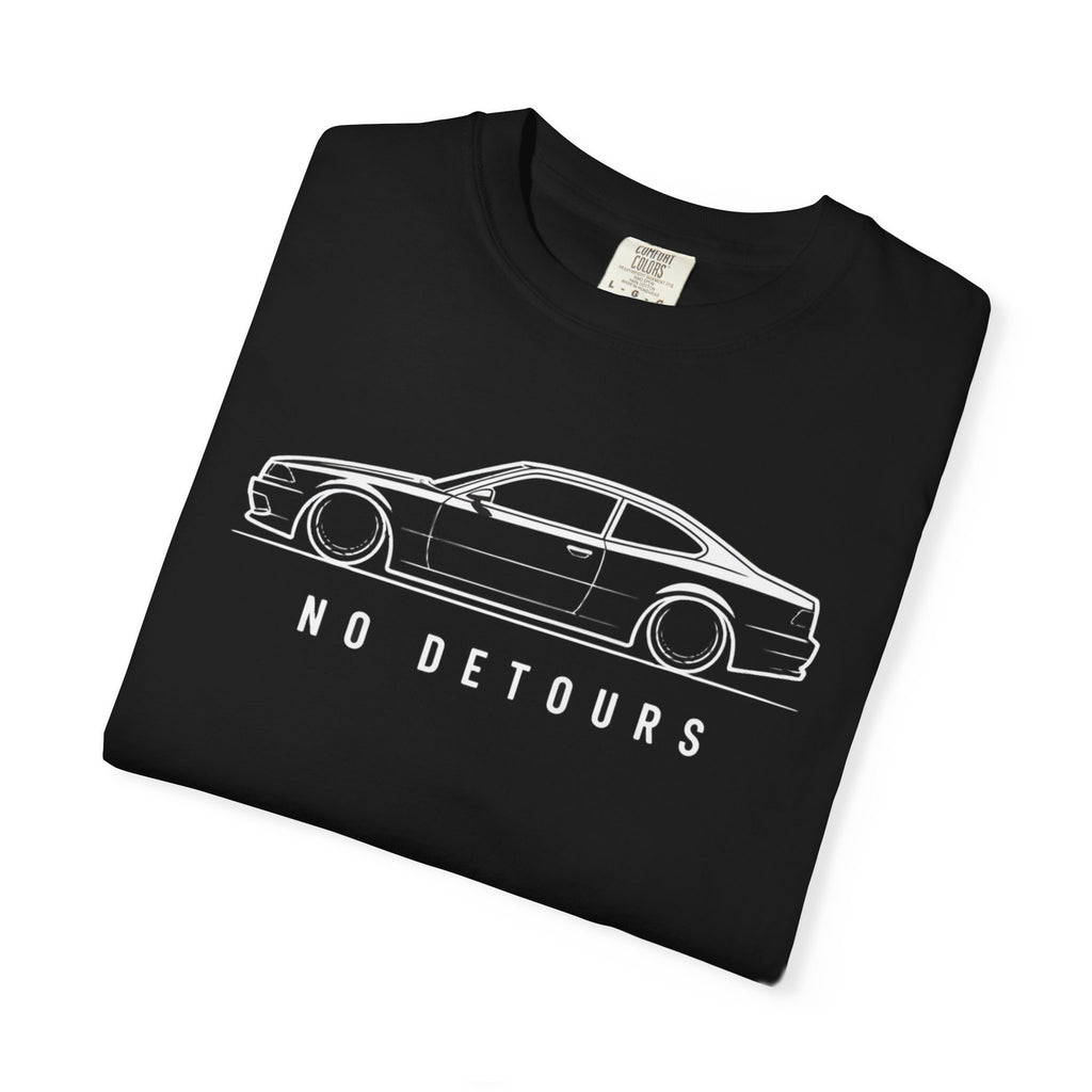 No Detours — Minimalist Sports Coupe Graphic T-Shirt