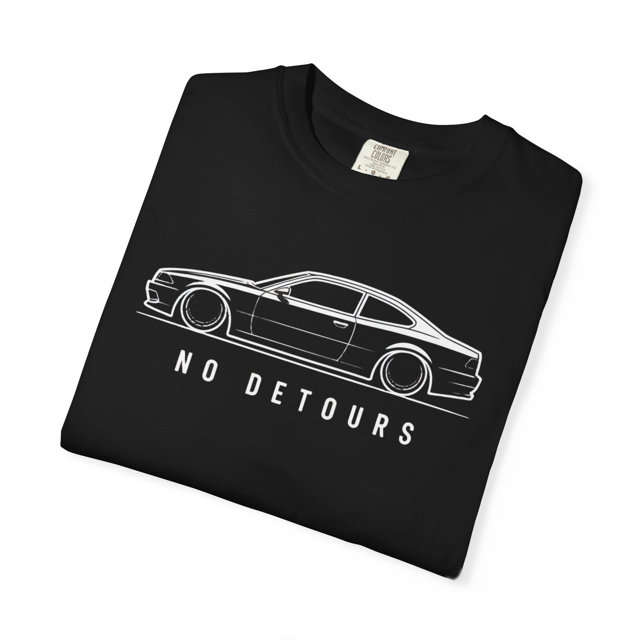 No Detours — Minimalist Sports Coupe Graphic T-Shirt