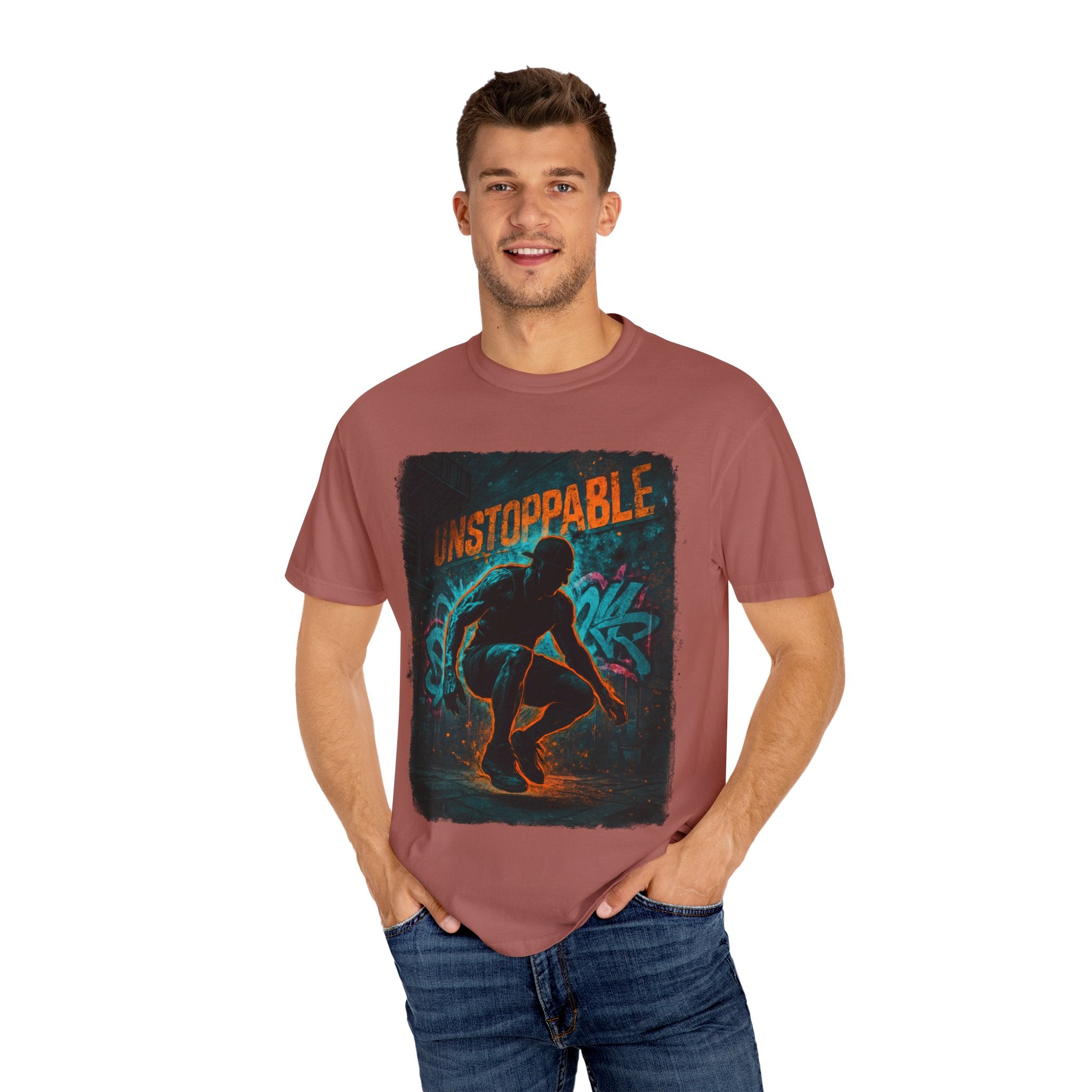 Unstoppable Neon Runner T-Shirt (Unisex Gym Streetwear)