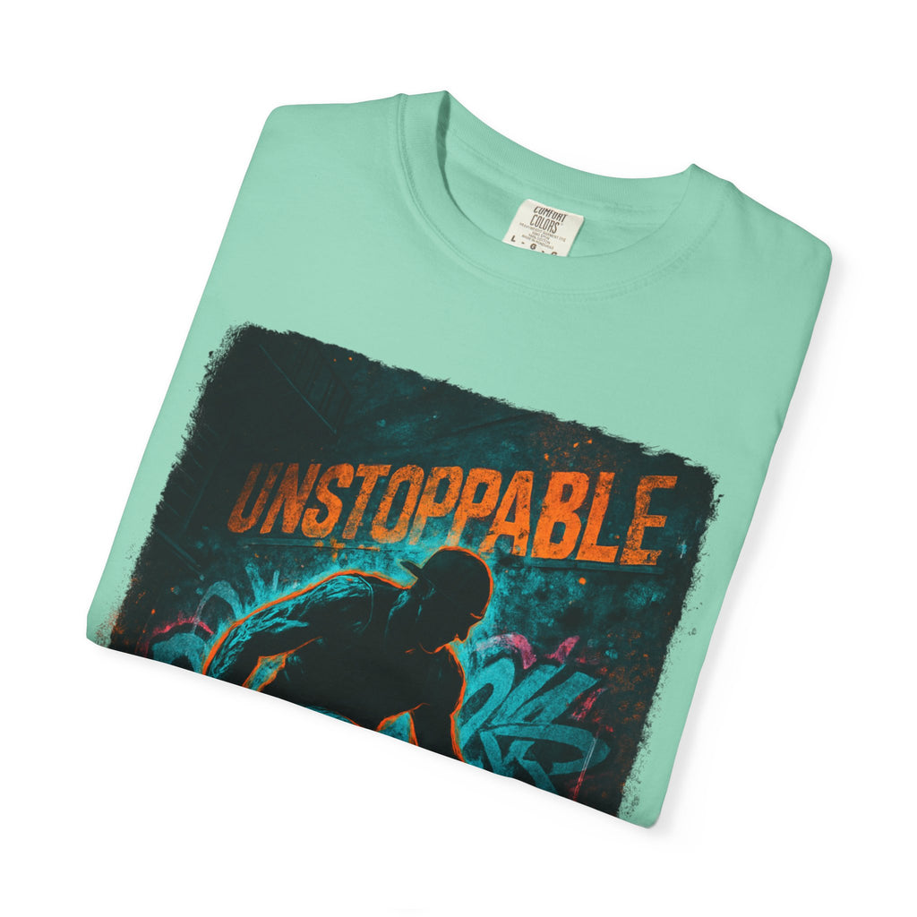 Unstoppable Neon Runner T-Shirt (Unisex Gym Streetwear)