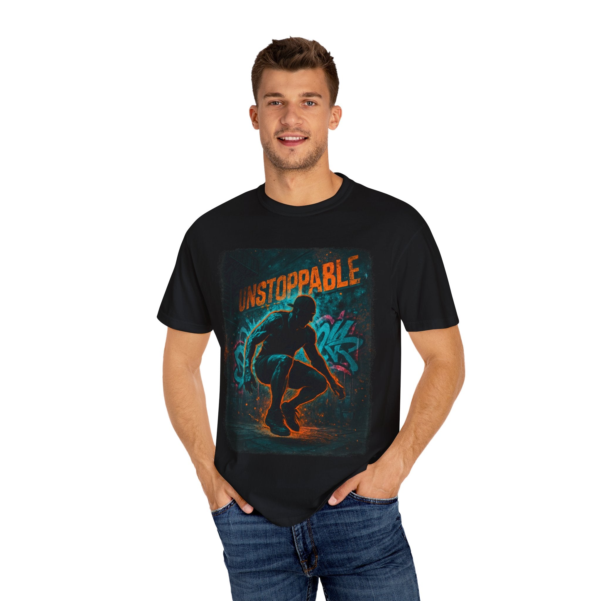 Unstoppable Neon Runner T-Shirt (Unisex Gym Streetwear)
