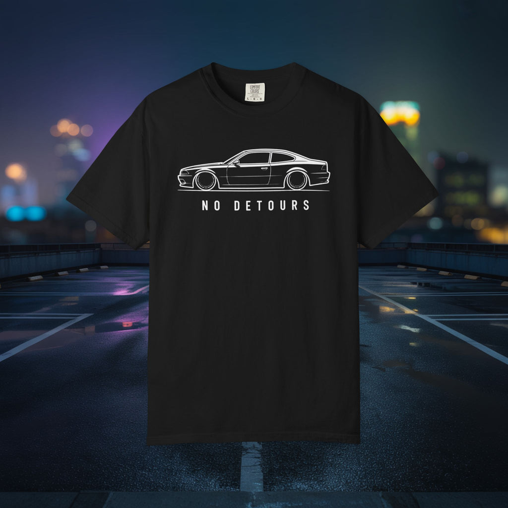 No Detours — Minimalist Sports Coupe Graphic T-Shirt