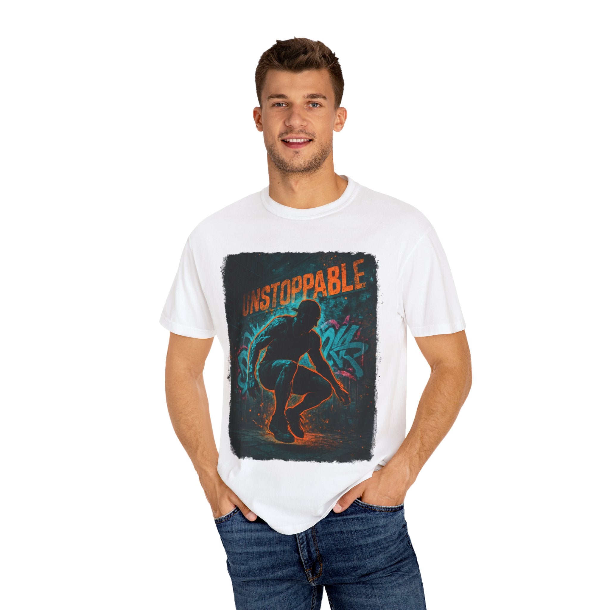 Unstoppable Neon Runner T-Shirt (Unisex Gym Streetwear)