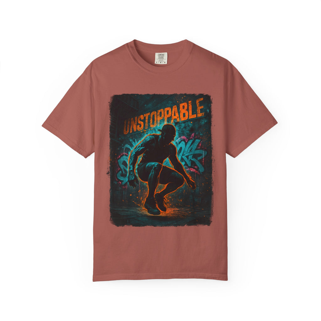Unstoppable Neon Runner T-Shirt (Unisex Gym Streetwear)