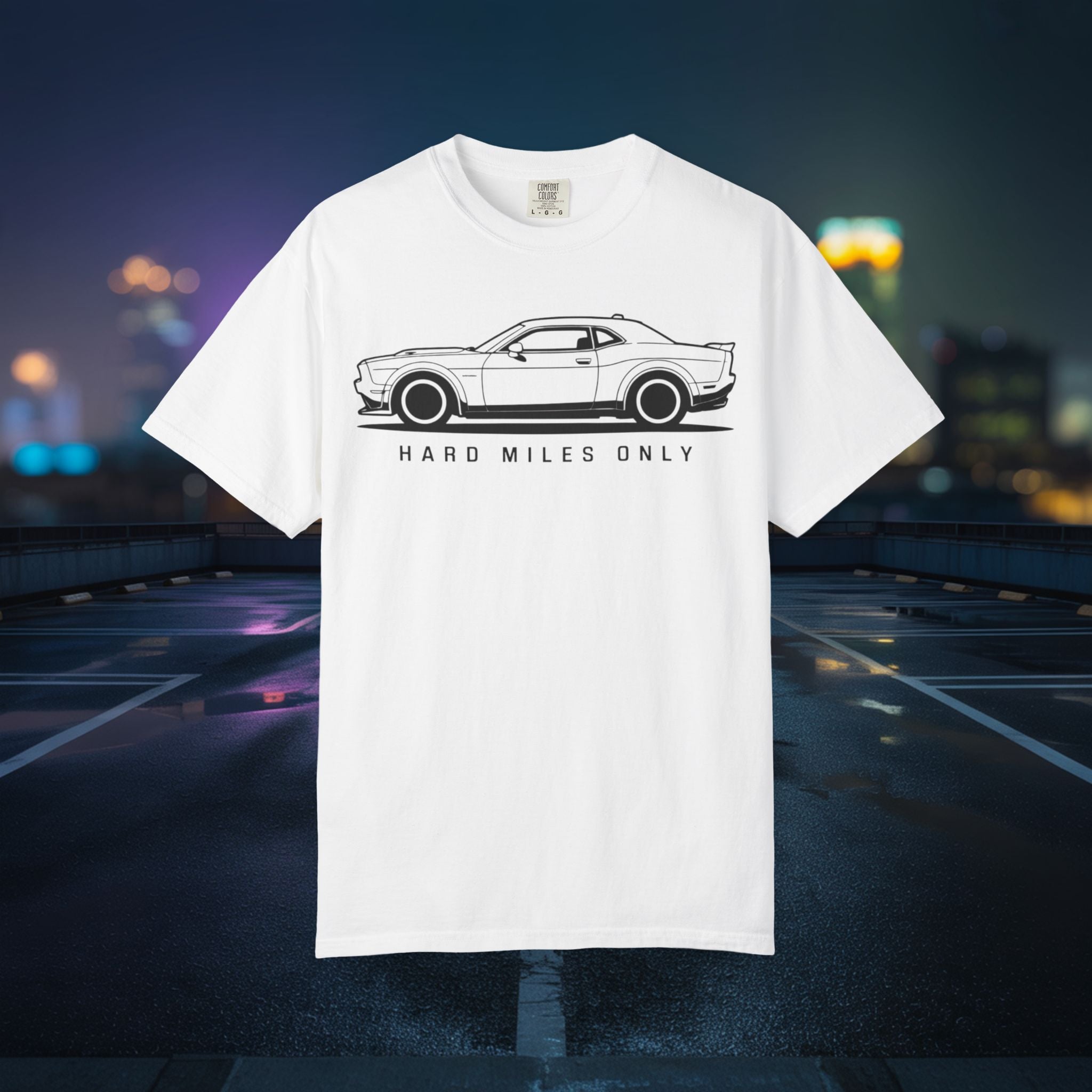 Hard Miles Only — Minimalist Challenger Graphic T-Shirt