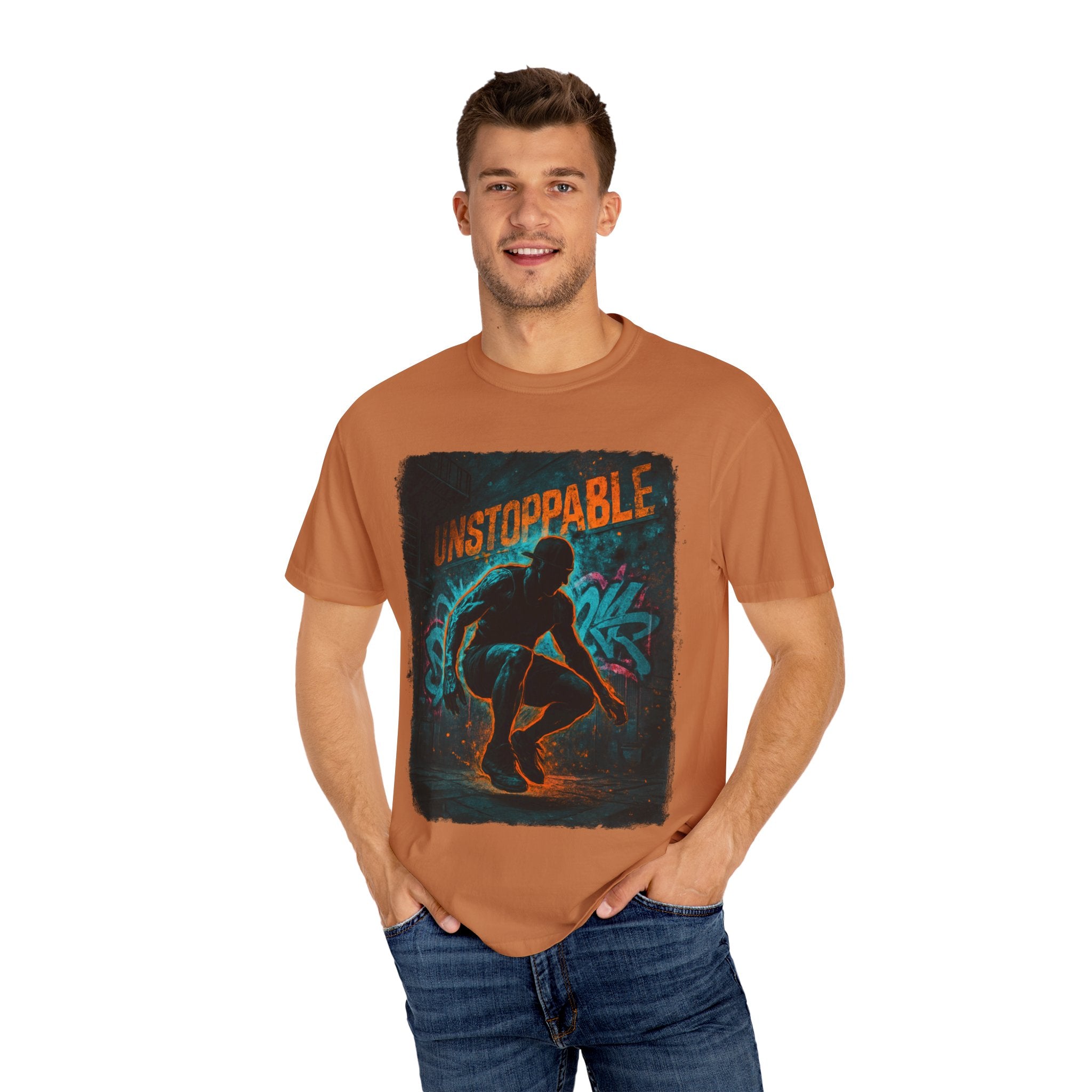 Unstoppable Neon Runner T-Shirt (Unisex Gym Streetwear)