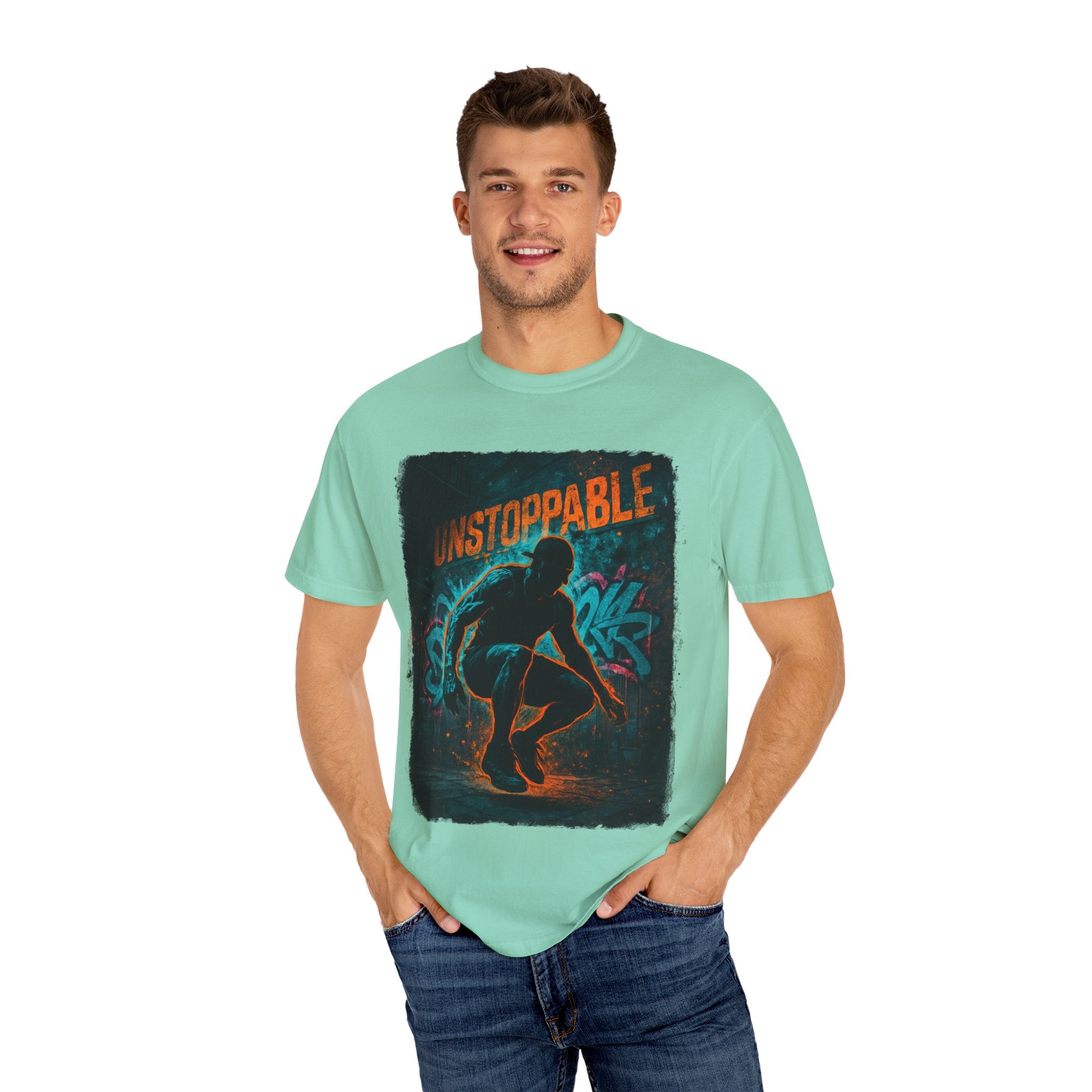 Unstoppable Neon Runner T-Shirt (Unisex Gym Streetwear)