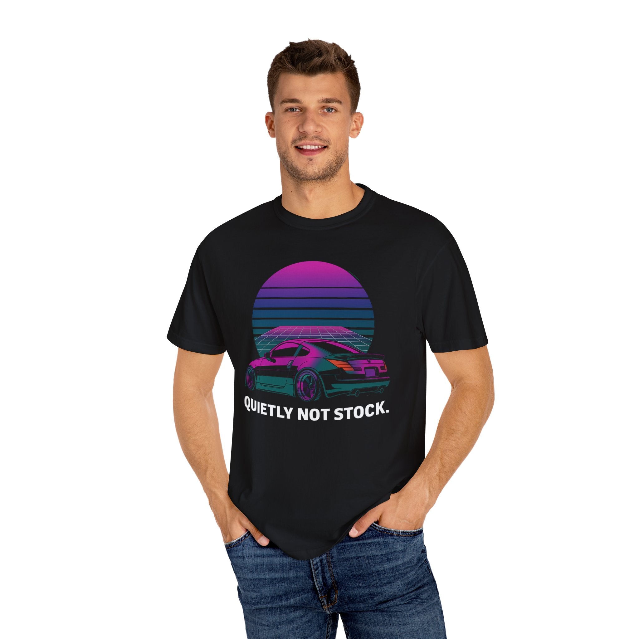 Quietly Not Stock — Vaporwave Sports Coupe Graphic T-Shirt