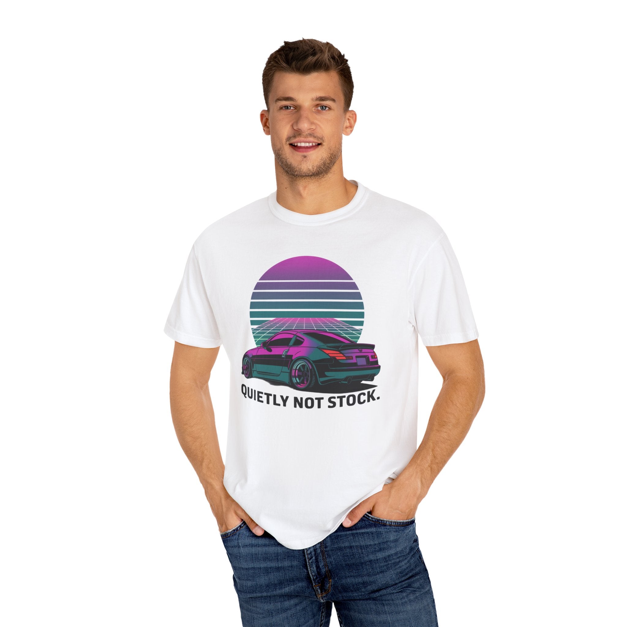 Quietly Not Stock — Vaporwave Sports Coupe Graphic T-Shirt