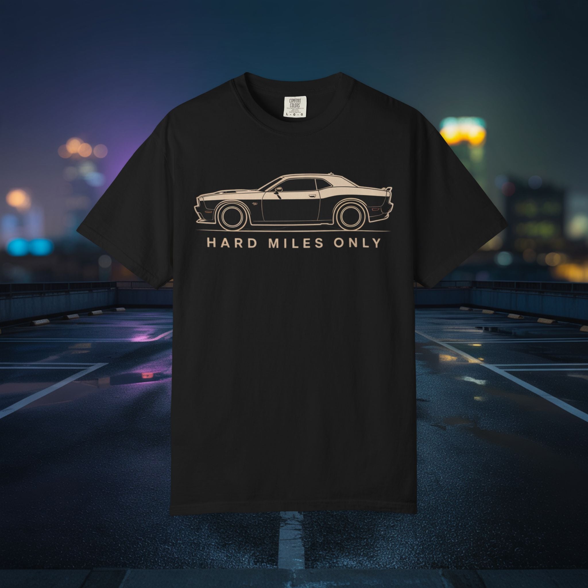 Hard Miles Only — Minimalist Challenger Graphic T-Shirt